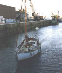Sunseeker Chapter 1 - Sunseeker leaving Glasson Dock to begin her North Atlantic Cruise